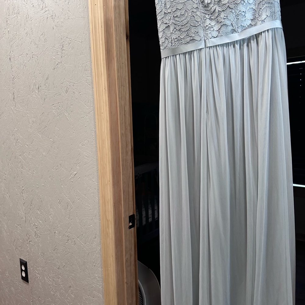 David's Bridal Gray Gown